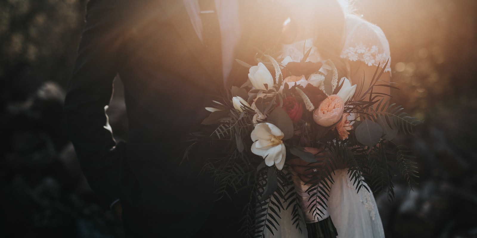 Bridal bouquet at a wedding ceremony